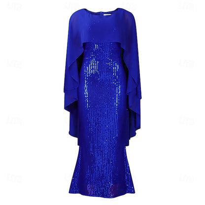 Dress Crew Length Mother Elegant Neck Floor Bride the of