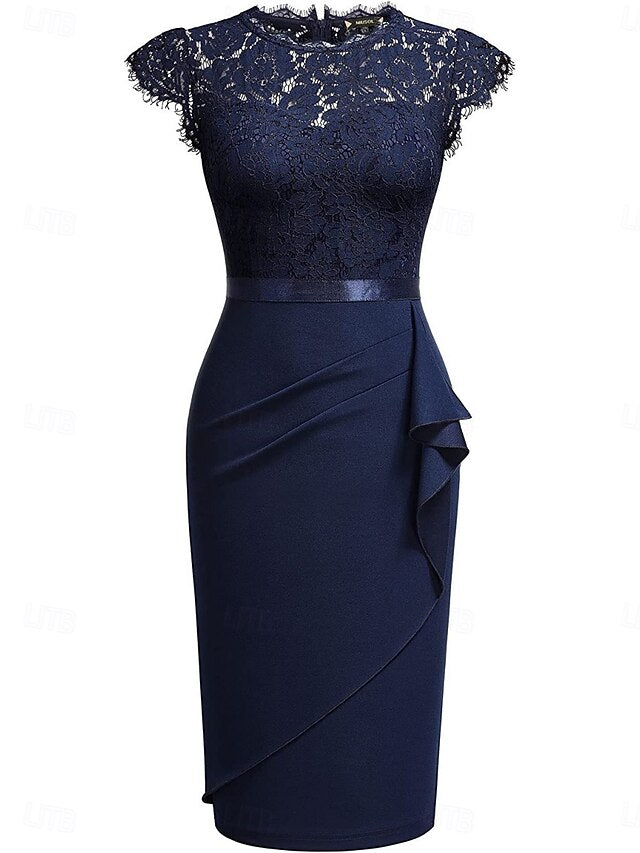 Women's Mini Dress Lace Dress Cocktail Dress Wedding Guest