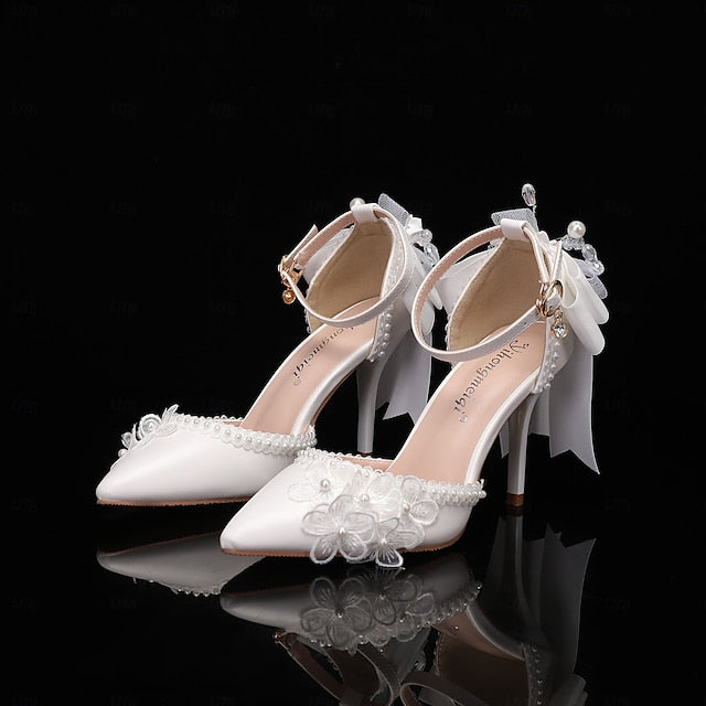 White Women's Party Wedding Shoes