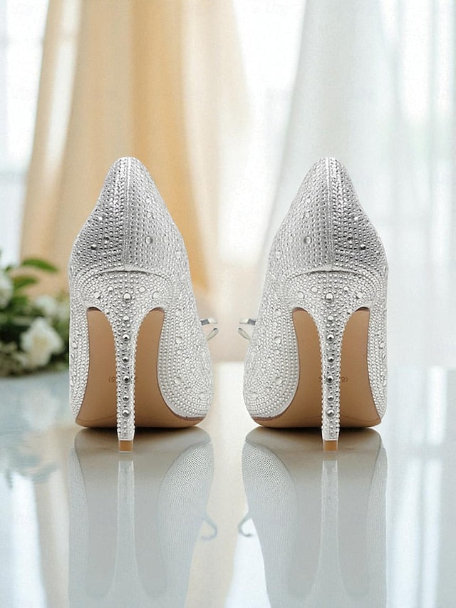 Pumps High Crystal Women's Gold Embellished Sparkly Heel -