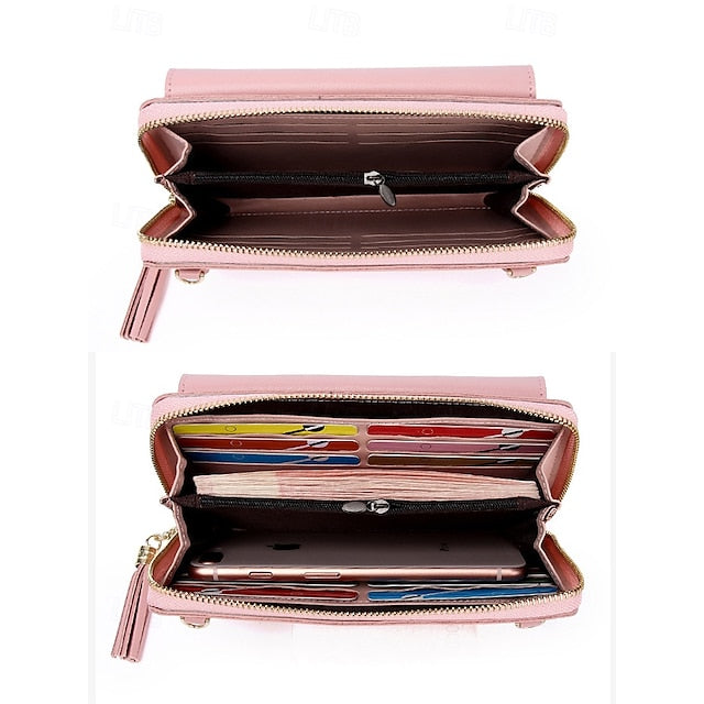 Wristlet Bag Crossbody Leather PU Women's Mobile Phone