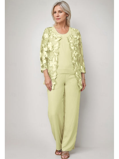 Crew Bride 3 of Dress the Pantsuit Neck Elegant Mother Piece