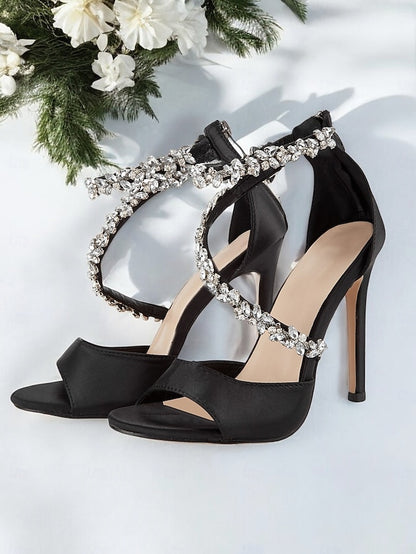 – Heels Stiletto Women's Rhinestone-Embellished Elegant