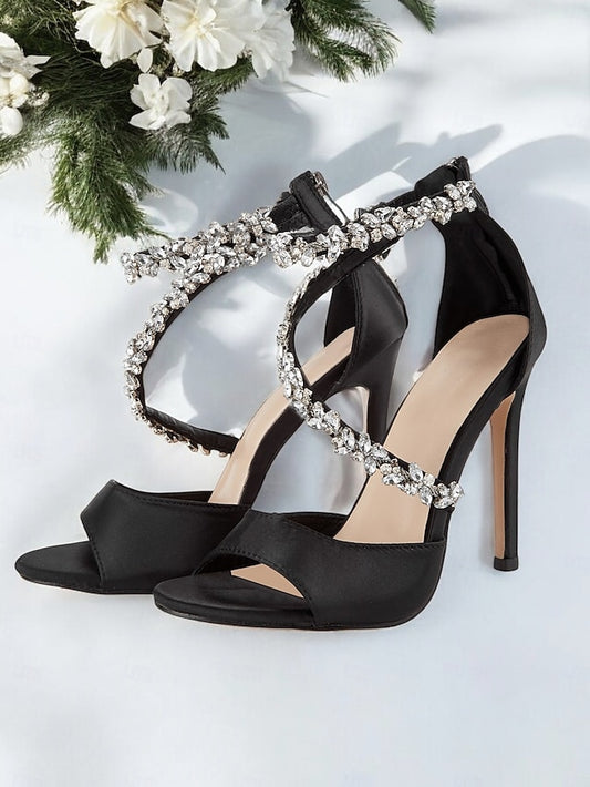 – Heels Stiletto Women's Rhinestone-Embellished Elegant