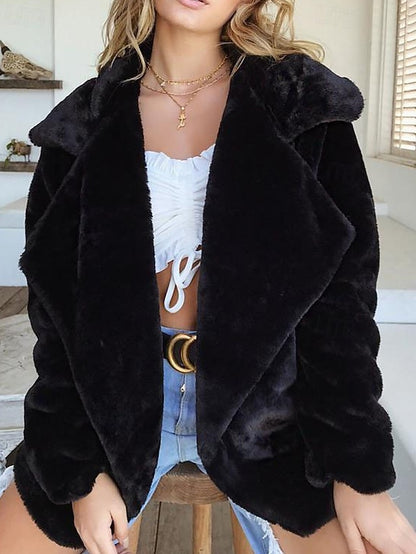 Faux Women's Teddy Coat Comfortable Fur Warm Furs