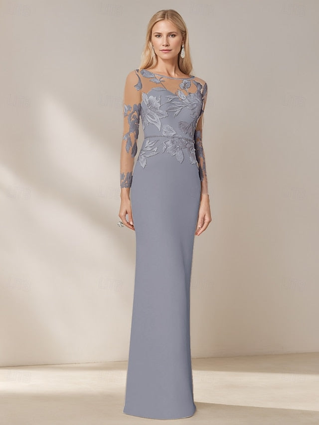 Dress Mermaid the Trumpet Bride Stretch of / Mother Crepe