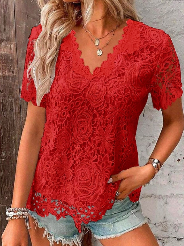 Women's T Shirt Solid Color Graphic Plain Fashion Modern