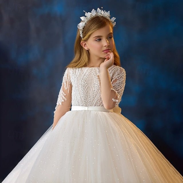 Kids Flower Girls' Communion First Dress Party Girl