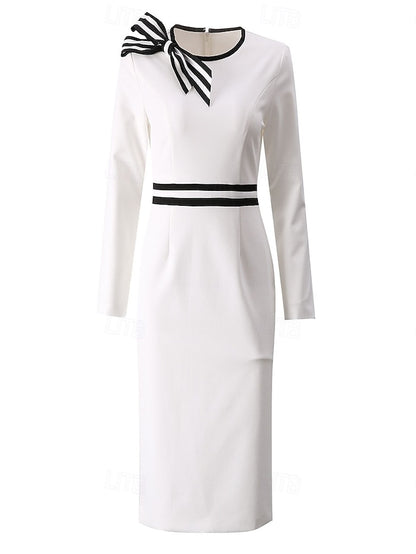 Dress Neck Vintage the Elegant Casual Bride of Crew Mother