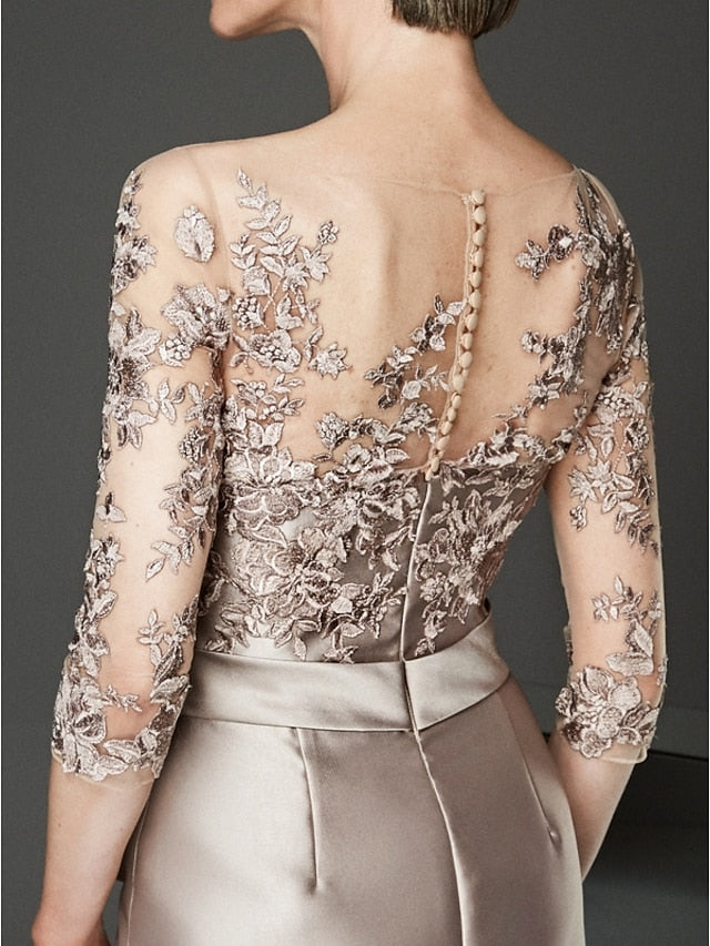 Elegant Plus of See Bride Sheath Size the Through Mother Dress