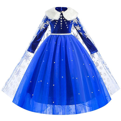 Princess Dress Fairytale Flower Party Frozen Theme Elsa Girl