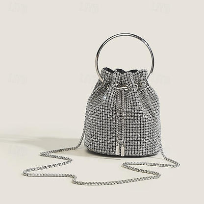 Sac à main en cuir PU pour femme, pochette avec chaîne, soirée, mariage, fête