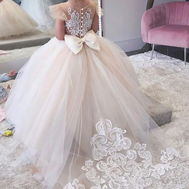 Party Girls' Communion Dress Flower Girl First