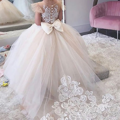 Party Girls' Communion Dress Flower Girl First