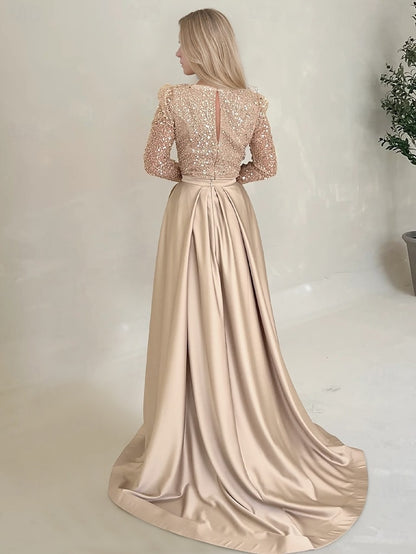 Gown Length Long Elegant Evening Formal Dress Floor Mermaid