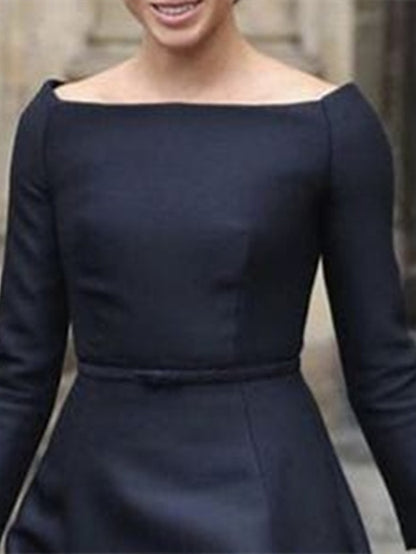 of Elegant Bride the Simple A-Line Tea Neck Jewel Dress Mother