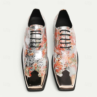 Printed Oxford – Men's Shoes Floral Patent Leather