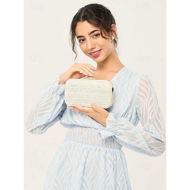 Clutch mit Armband aus Leder für Damen, Abendtasche, PU, ​​Party