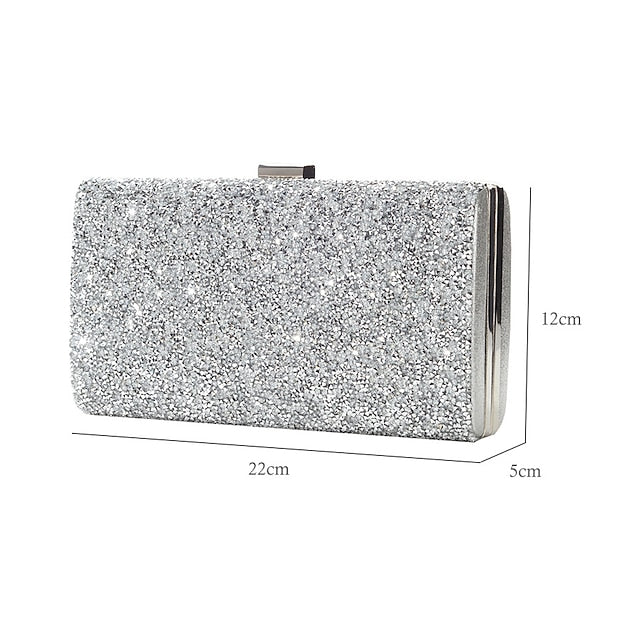 Women's Clutch Glitter Silver