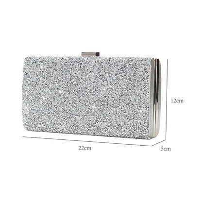 Women's Clutch Glitter Silver