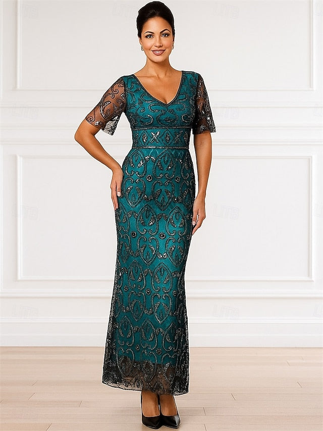 Sheath Column Ankle Length Party Dress Cocktail Dress Wedding