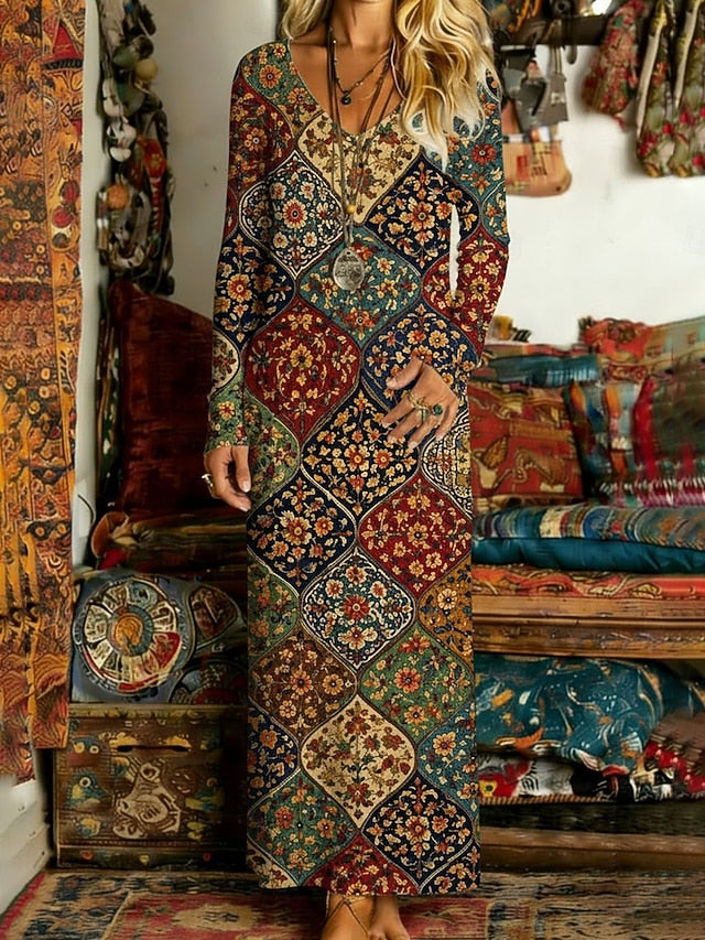 Women's Long Dress Maxi Dress Vintage Dress Casual Dress
