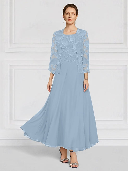 Lace Piece Two Out A-Line Bride Mother of SkyBurnt Floral the