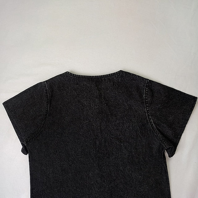 Women's Mini Dress Casual Dress A Line Dress Denim Shirt