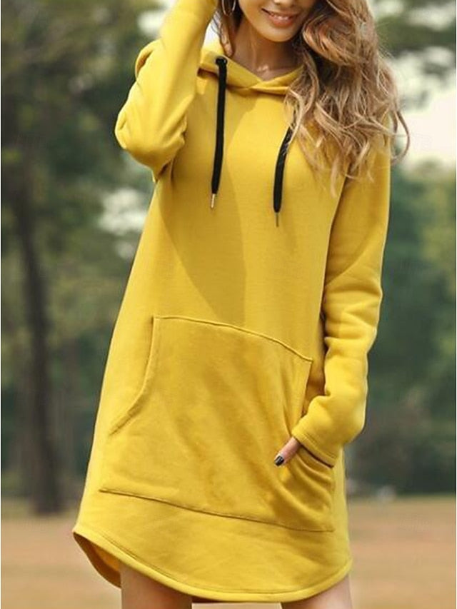 Women's Mini Dress Hoodie Dress Fashion Modern Daily