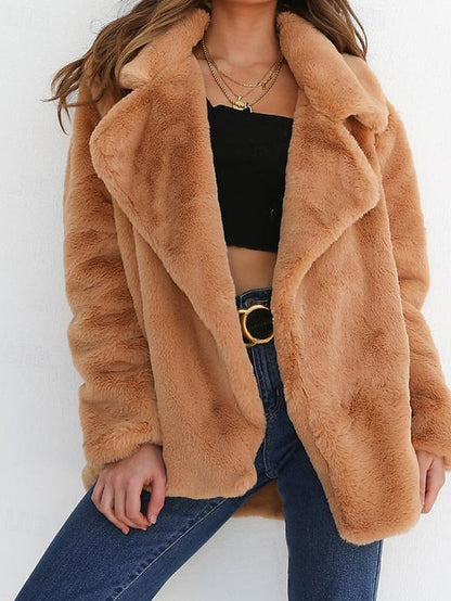 Faux Women's Teddy Coat Comfortable Fur Warm Furs