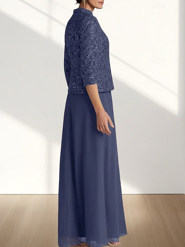 the Bride Wedding Elegant Mother Piece of Dress A-Line Guest Two