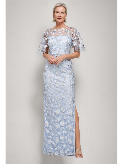 Elegant Mother Dress Sheath Boat Luxurious of Bride the / Column