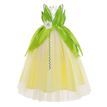 Bell Fairytale Girl Princess Dress Flower Tinker Tiana Theme