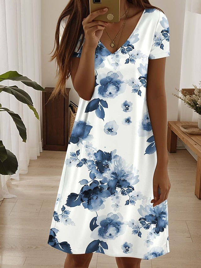 Women's Mini Dress Casual Dress Elegant Tropical Hawaiian