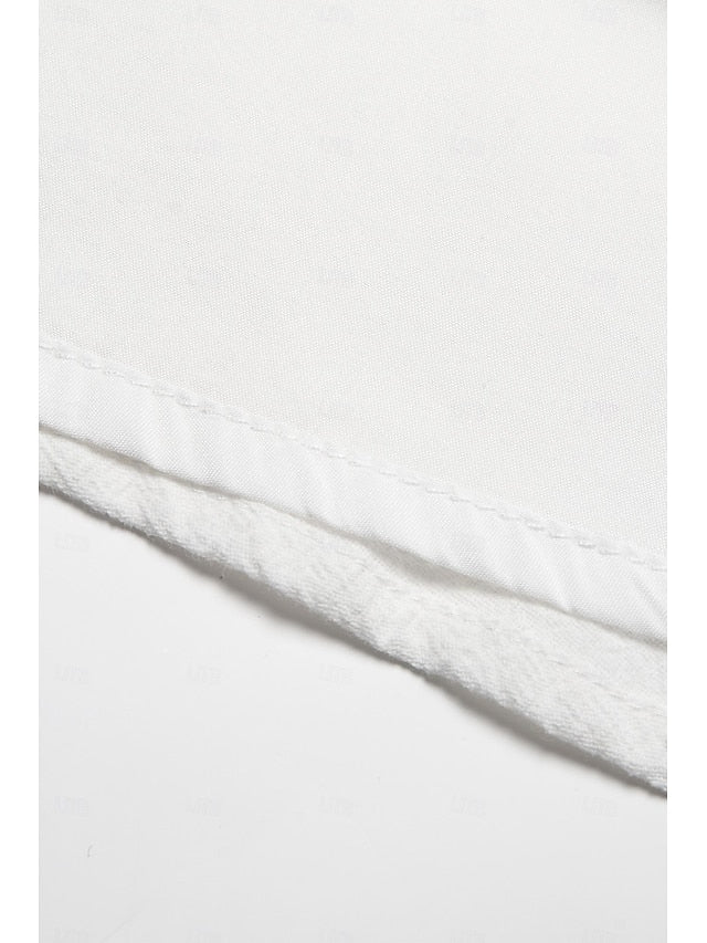 Women's Cotton Dress Sundress White Floral Midi Dress