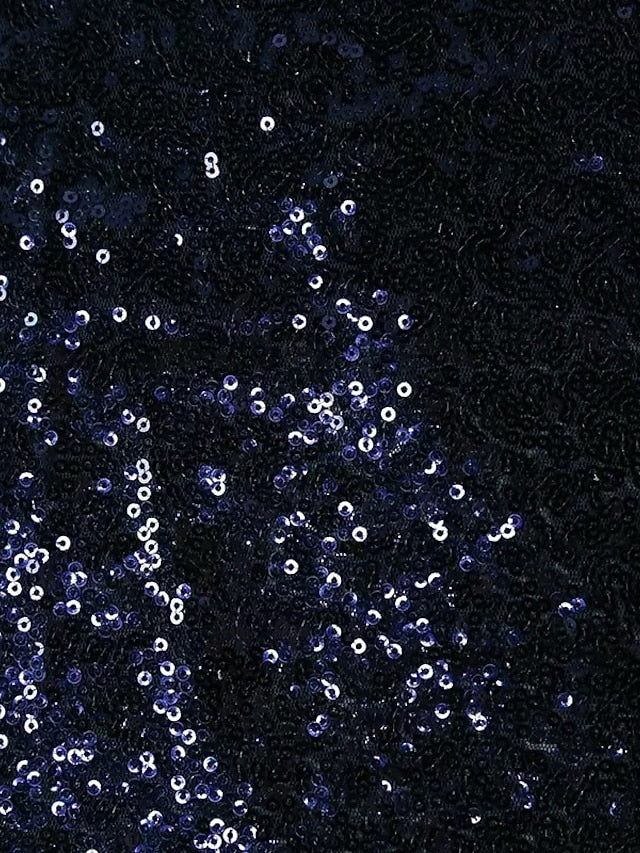 Carnival Black Blue Dress A-Line Gown Evening Sequined Elegant