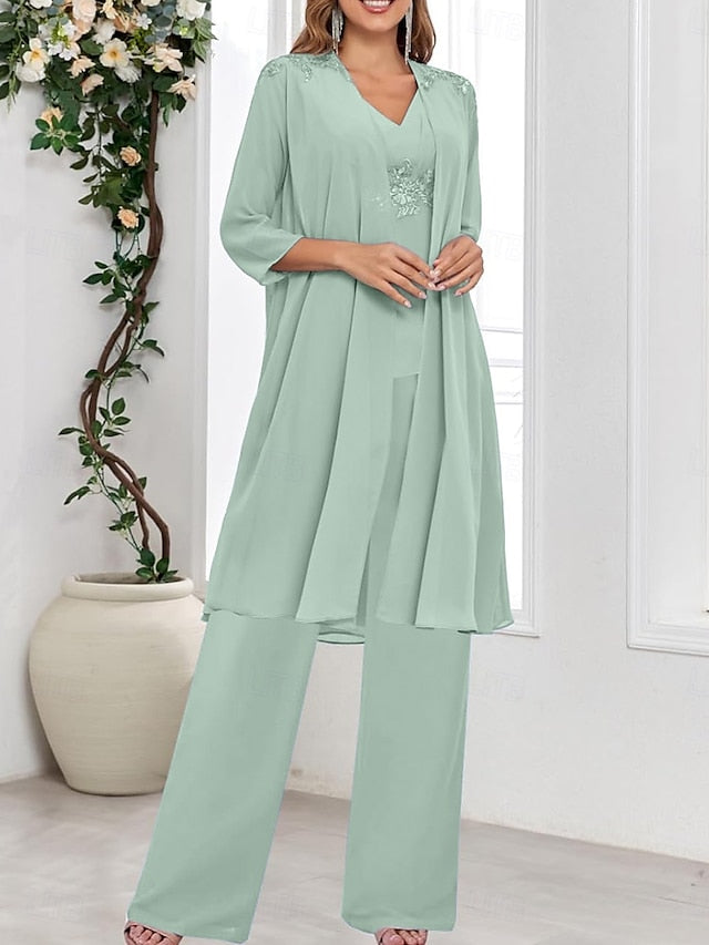 Mother Wedding Elegant Simple 3 of Piece V the Guest Bride Dress