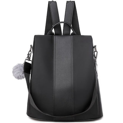 Purse Damen-Rucksack aus Kunstleder mit Bommel