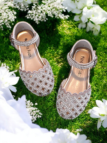 Rhinestone �?Shoes Jane Girls' Sparkly Scalloped Mary
