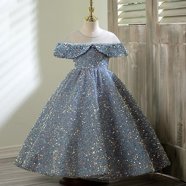 Girl Party Flower Dress Girls' Evening Gown