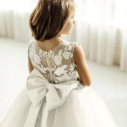 Dress Flower Color Kids Girls' Girl Solid Party