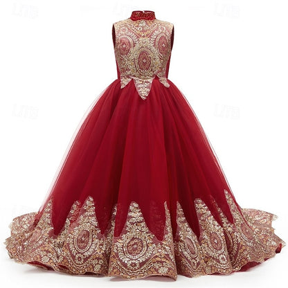 Kid's Dress Evening Flower Gown Girl Formal Girls'