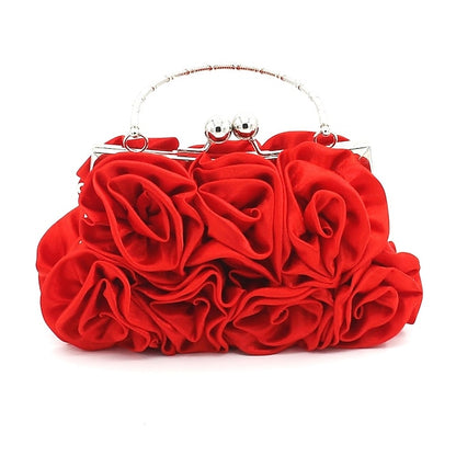 Red Bag Clutch Design – Evening Rose Vintage Elegant Floral