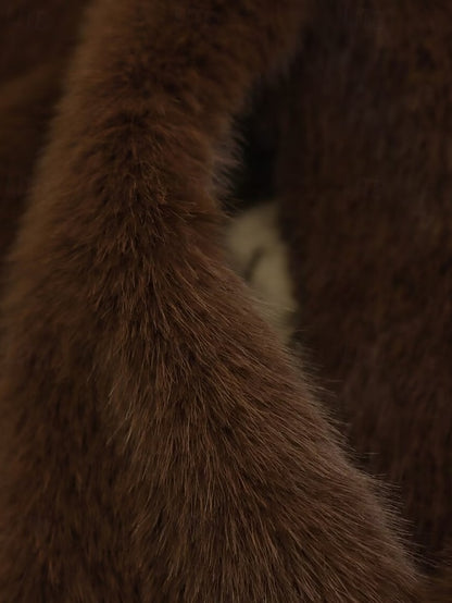 Comfortable Faux Warm Buttons Fur Women's Teddy Coat