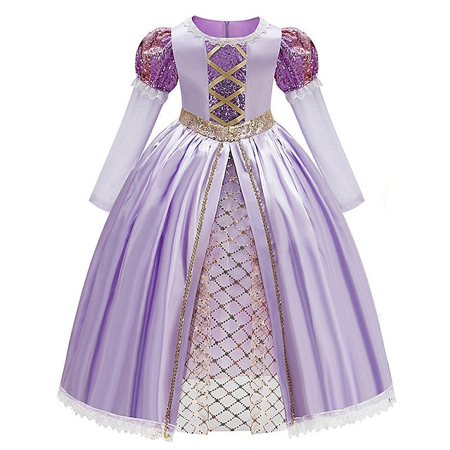 Sofia Rapunzel Party Flower Princess Dress Fairytale Theme Girl