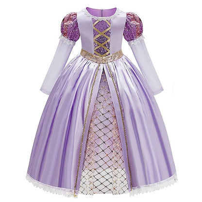 Sofia Rapunzel Party Flower Princess Dress Fairytale Theme Girl
