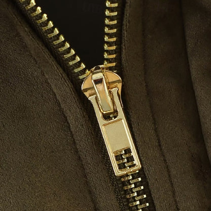 Casual Comfortable Pocket Jacket Women's Warm Zipper