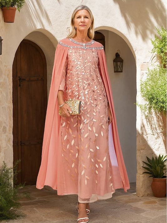 Elegant Dress the Cape Vintage A-Line Bride Mother of