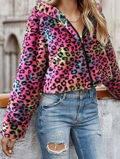 Jacket Warm Faux Fur Coat Comfortable Hoodie Women's