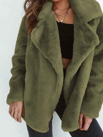 Faux Women's Teddy Coat Comfortable Fur Warm Furs